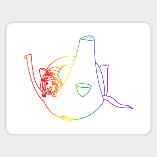 Sputnik Rat (Rainbow Version) Magnet